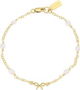 Set & Stones Bow and Pearl Bracelet