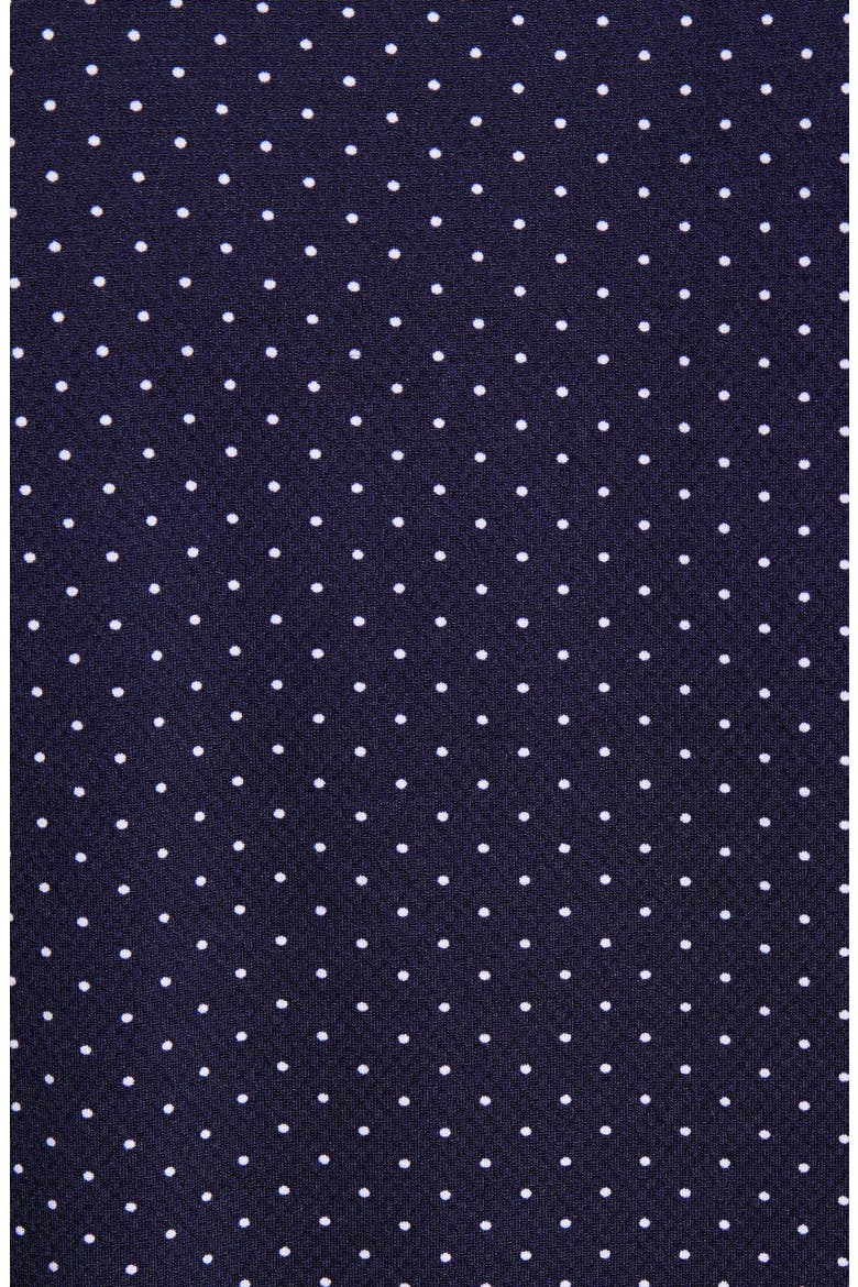 Spinnaker Trim Fit Short Sleeve Button-Up Performance Shirt, Alternate, color, NAVY WHITE DOT PRINT