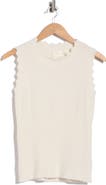 CYRUS Scallop Trim Sleeveless Sweater