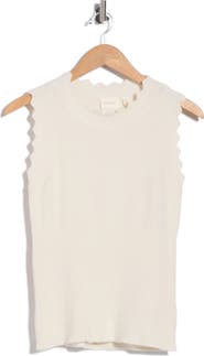CYRUS Scallop Trim Sleeveless Sweater