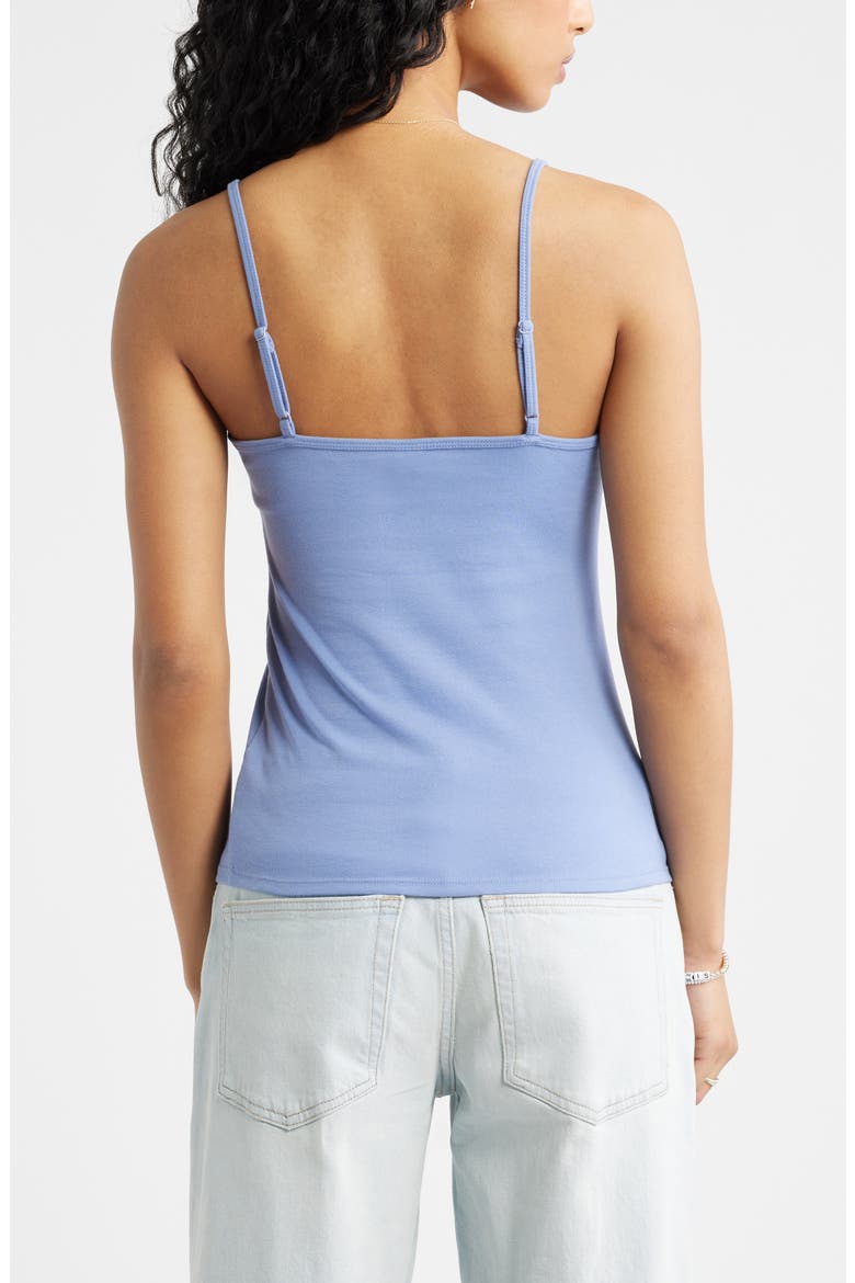 Lace Trim V-Neck Camisole, Alternate, color, BLUE FROST