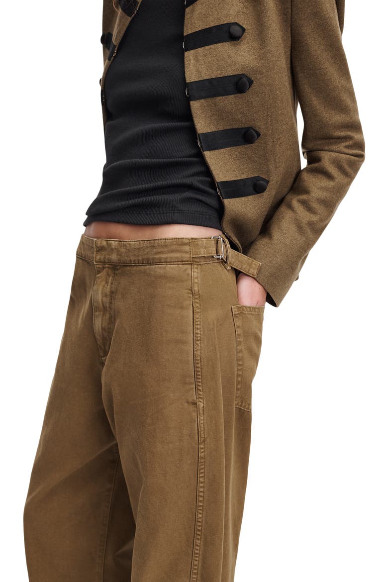 Vito Barrel Leg Canvas Pants, Alternate, color, GOLD