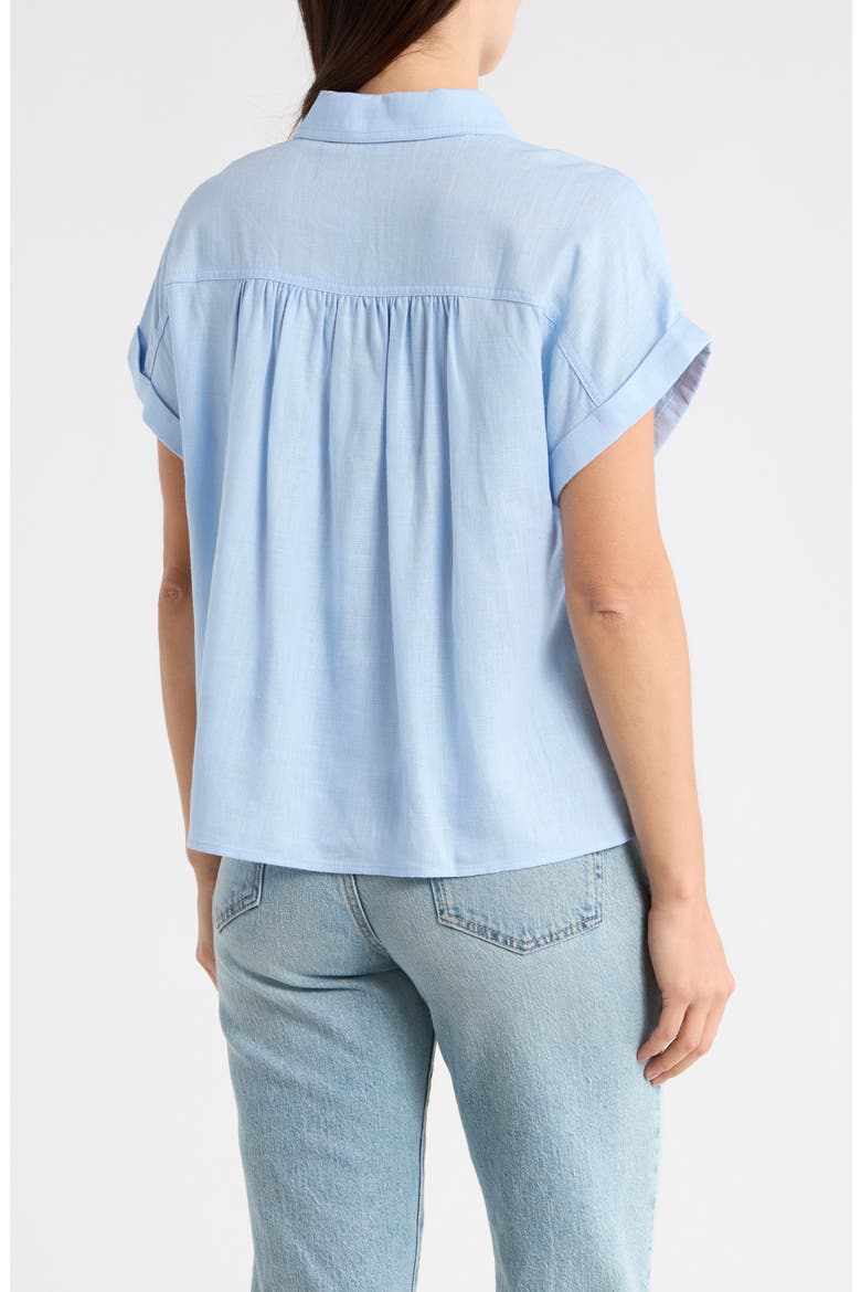 Collared Boxy Top, Alternate, color, WIND SURF