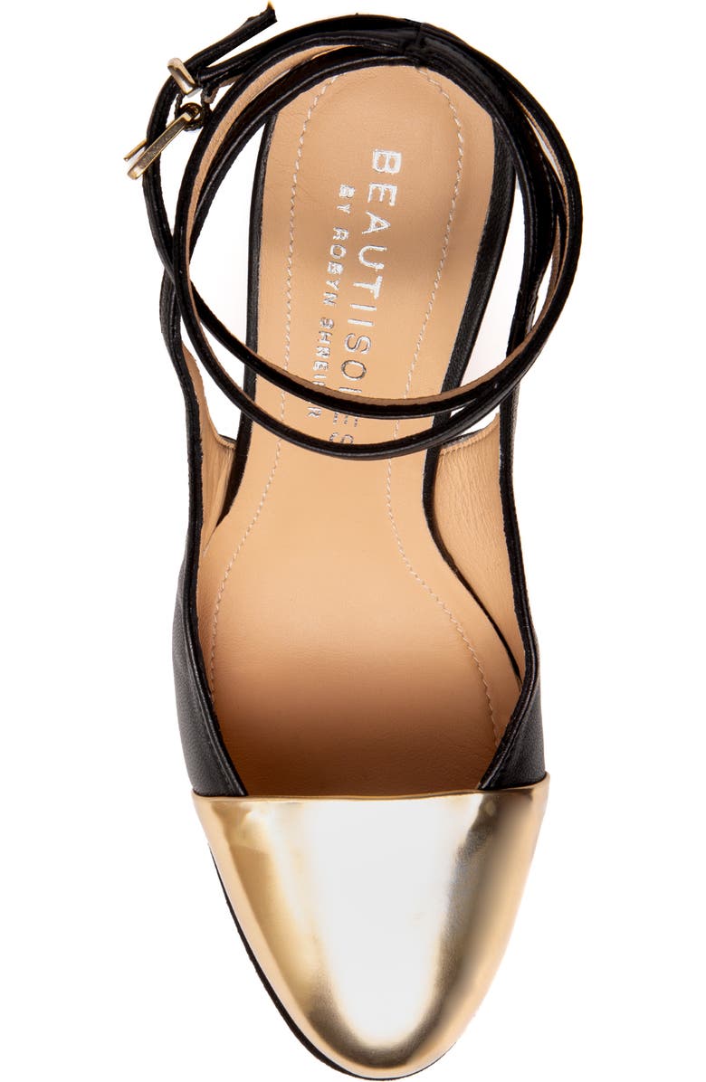 BEAUTIISOLES Odessa Ankle Strap Cap Toe Platform Pump, Alternate, color,