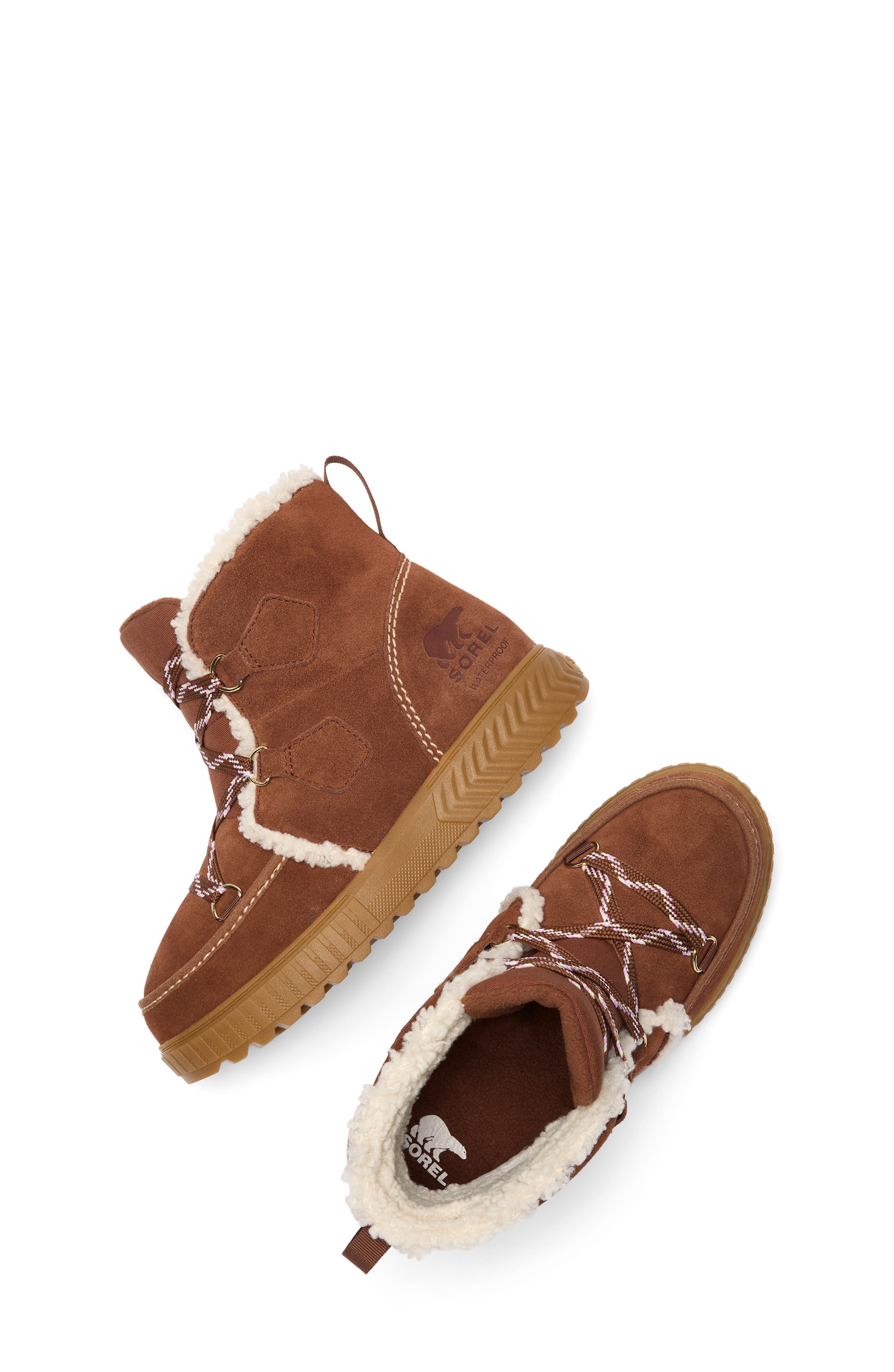 Kids' Ona Ave Alpine Waterproof Bootie, Alternate, color, DARK AUBURN/ GUM 2