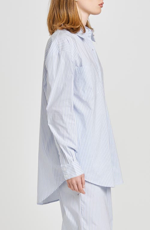 WAYF WAYF RIVER STRIPE COTTON BLEND DRAWSTRING PANTS 