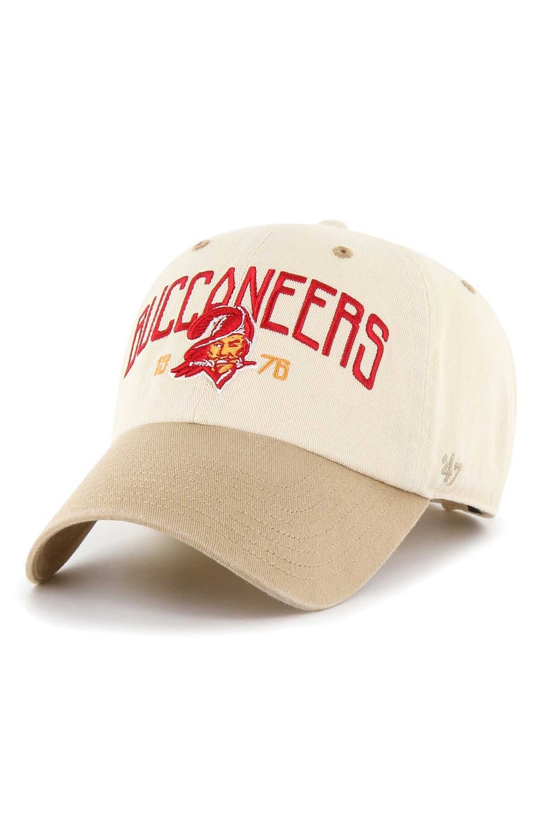 '47 Men's '47 Natural/Tan Tampa Bay Buccaneers Sierra Clean Up Adjustable Hat, Main, color,