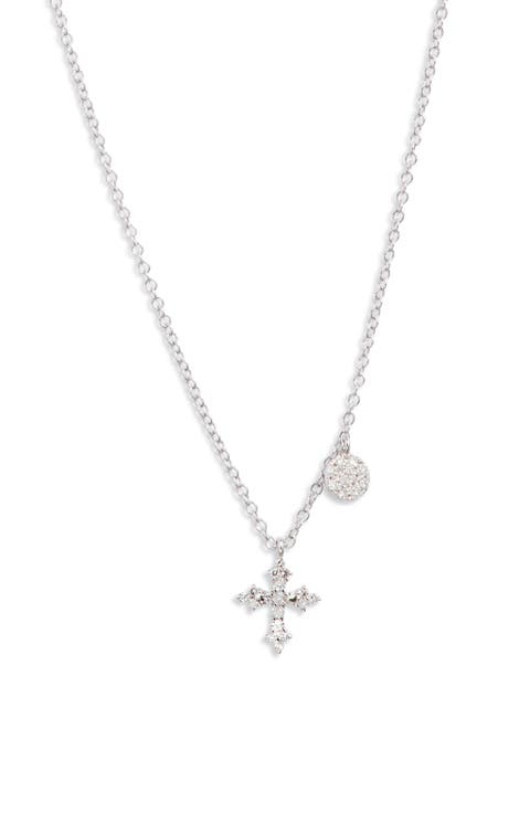 Diamond Cross Pendant Necklace