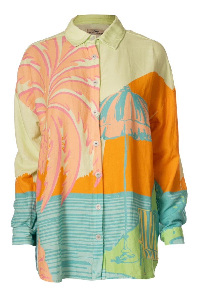 Pastel Mirage Dreambound Cover-Up Shirt, Alternate, color, OPEN GREEN