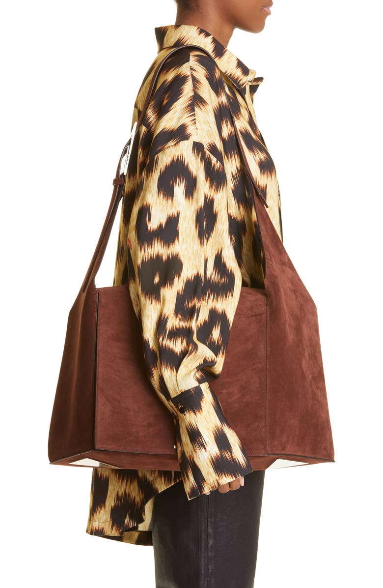 The Attico Morning Suede Shoulder Bag, Alternate, color,