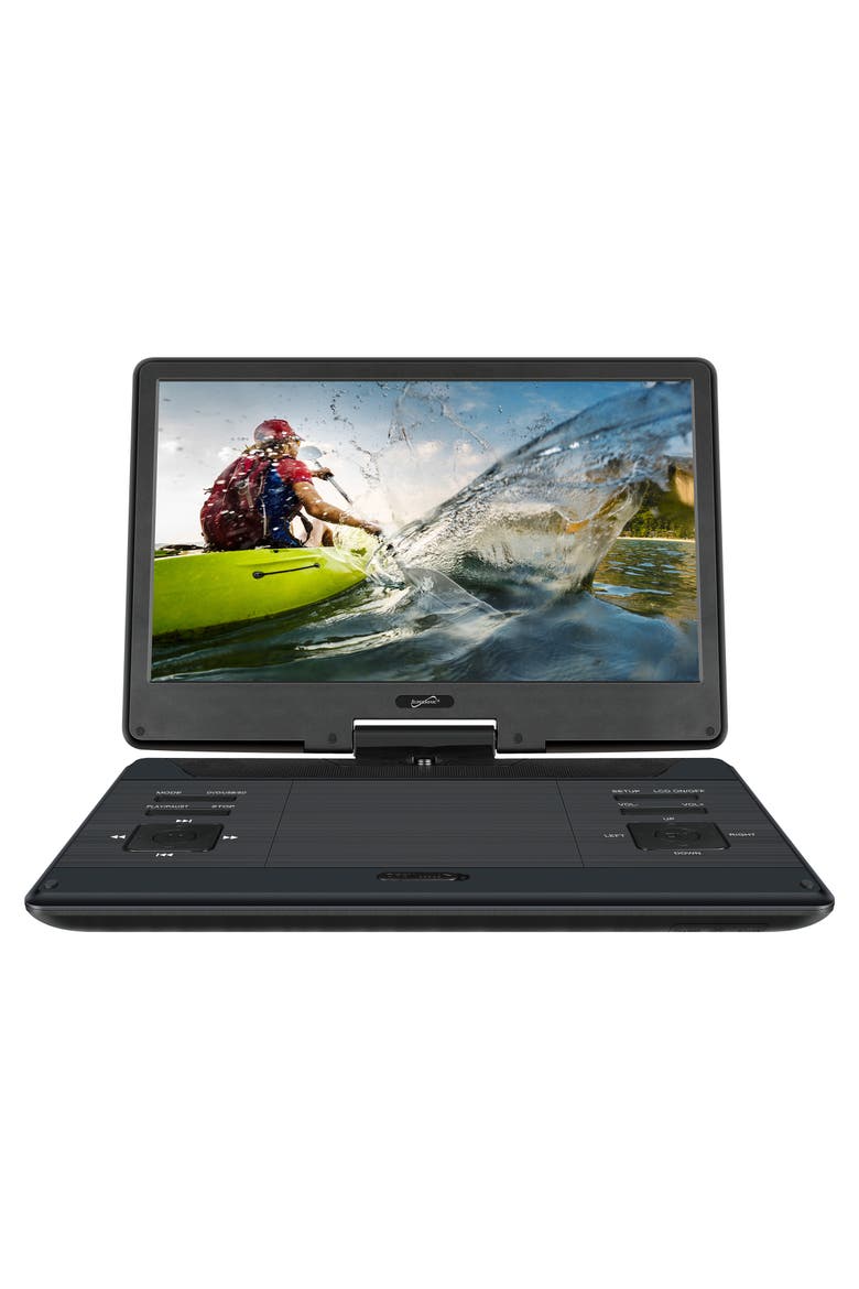 14 Inch Portable Swivel DVD Player, Main, color, Black