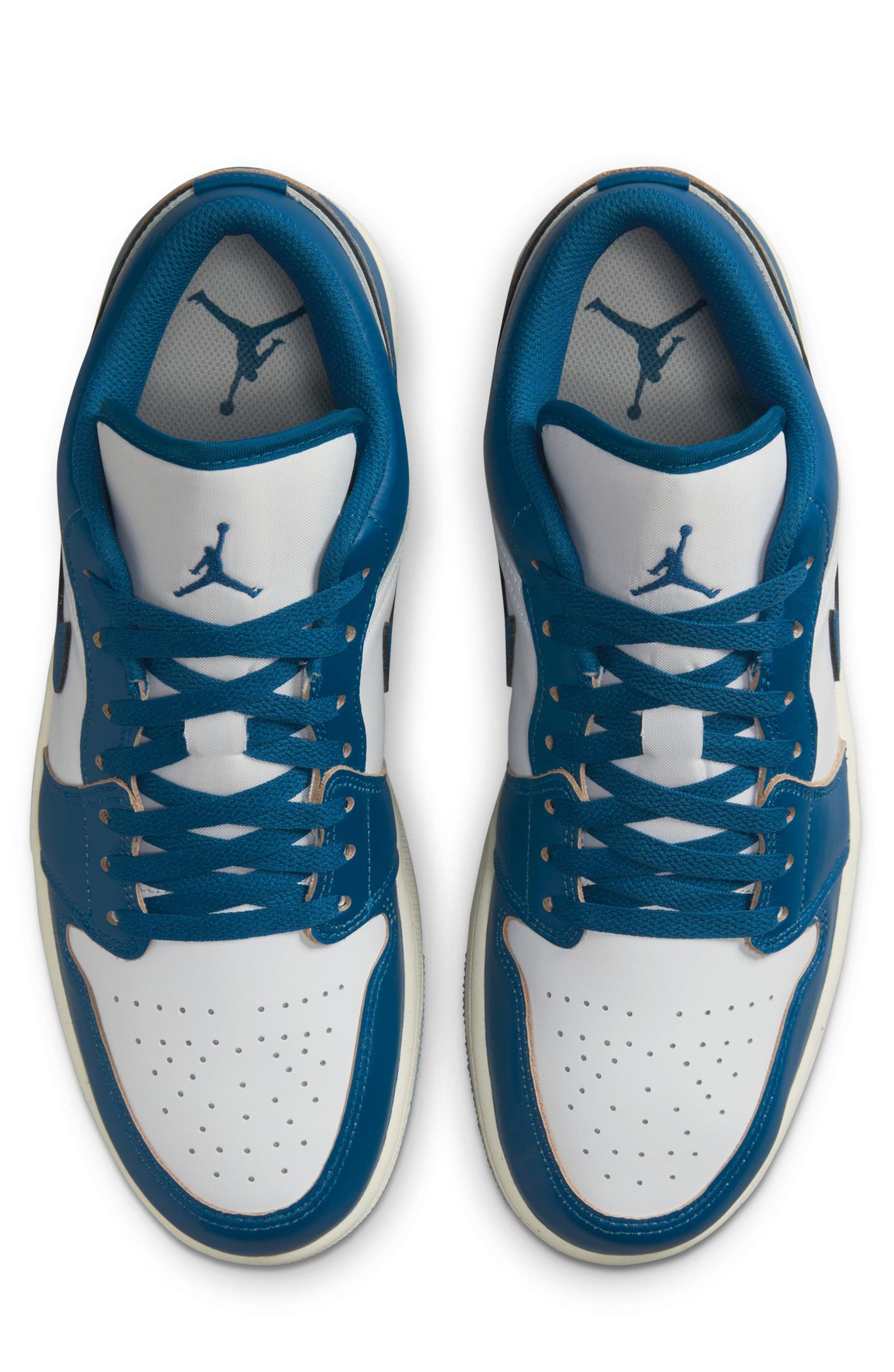 Air Jordan 1 Low SE Sneaker, Alternate, color, WHITE/ BLUE/ BLUE GREY/ SAIL