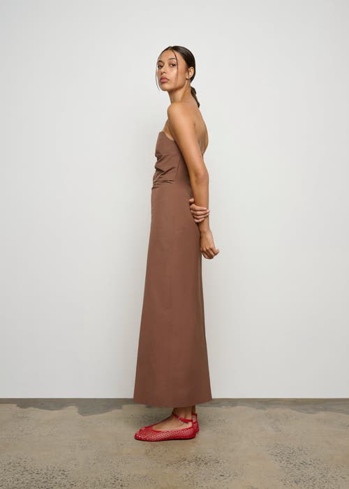 One Of Others Lucetta Strapless Dress In Mocha