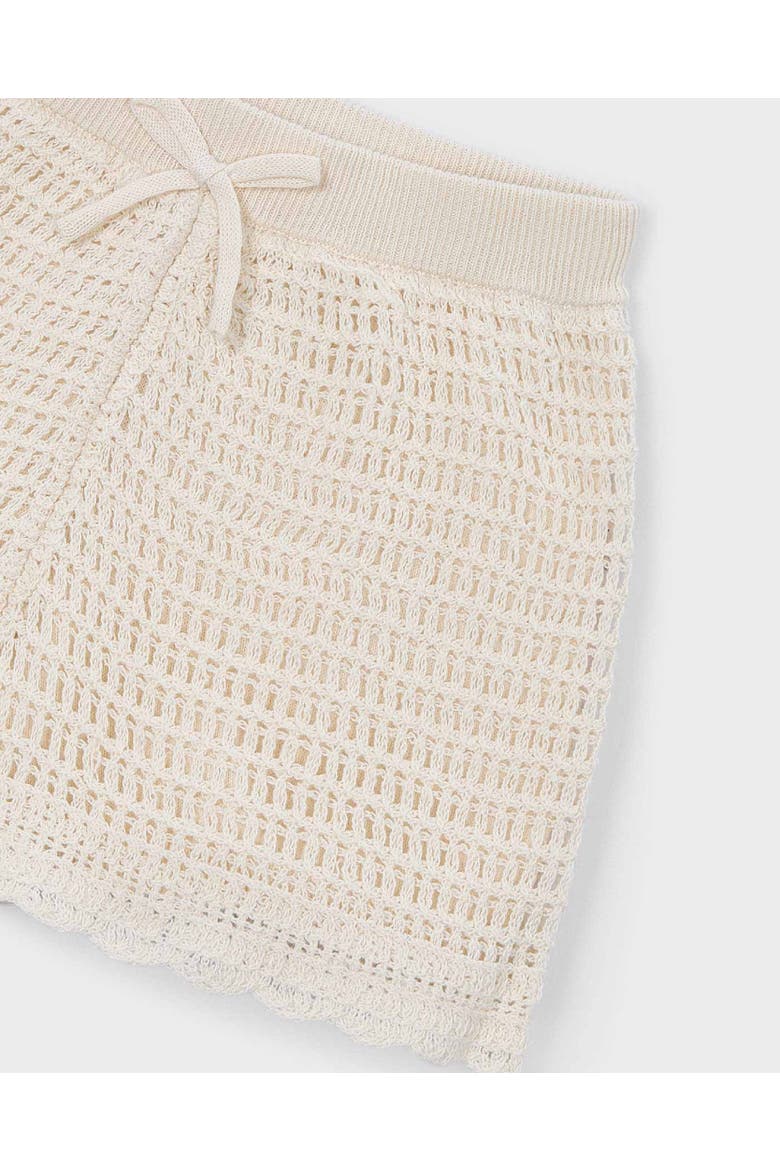 Crochet Shorts With Scalloped Hem, Alternate, color, Beige
