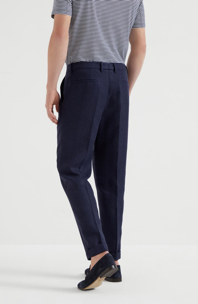 Brunello Cucinelli Trousers with textured stripes, Alternate, color, 