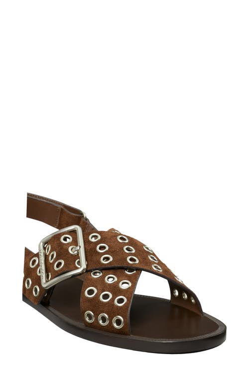 Tory Burch Cross Band Slingback Sandal In Brown