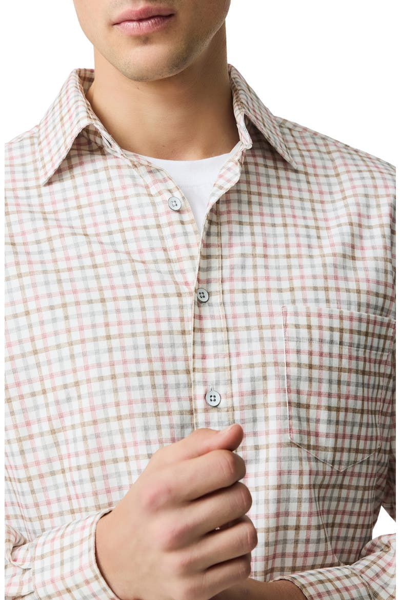Fox Street Long Sleeve Trim Fit Cotton Button-Up Shirt, Alternate, color, WILD ROSE