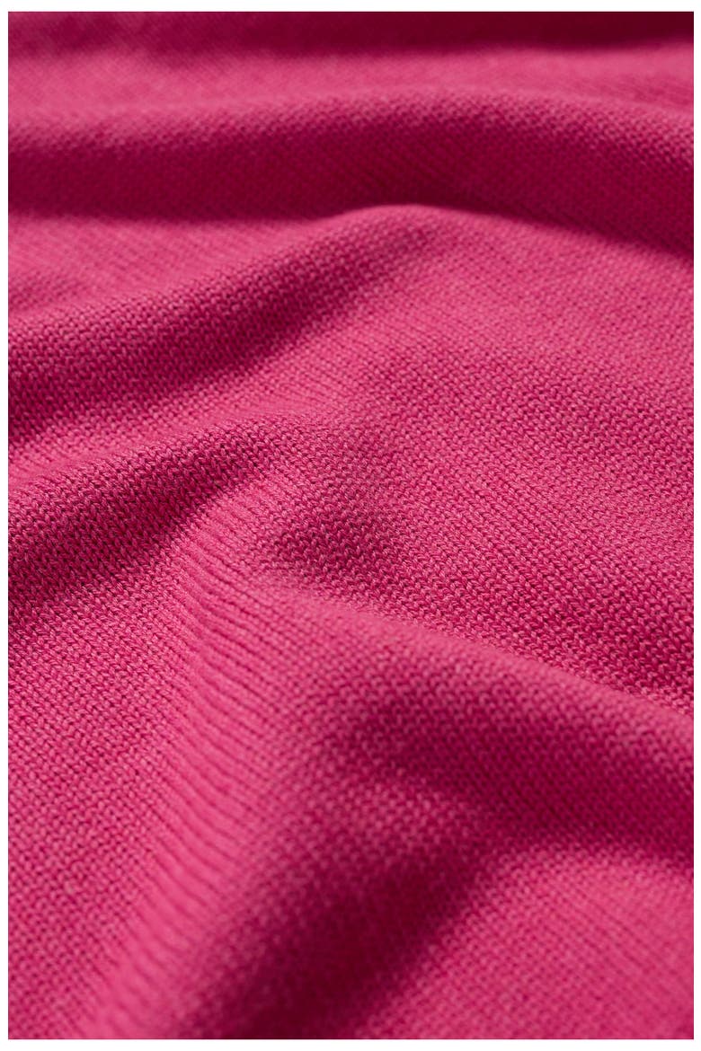 Studio Short Sleeve Organic Cotton Crewneck Sweater, Alternate, color, KNIT MELANGE TULIP