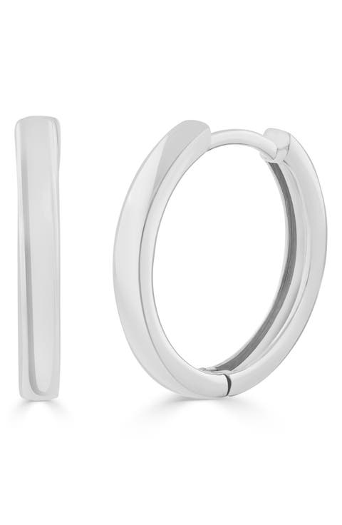 Polished Huggie Hoop Earrings