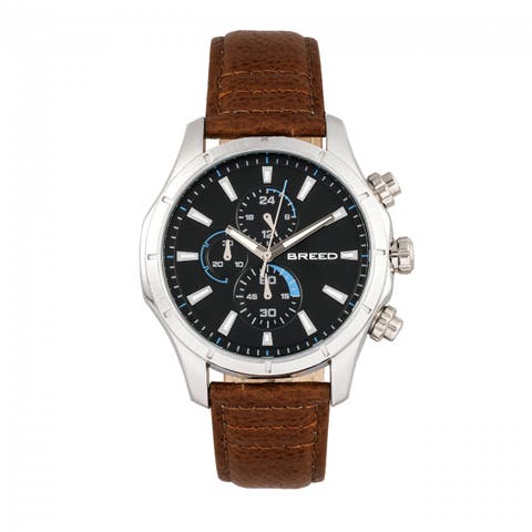 Lacroix Chronograph Leather-Band Watch