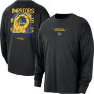 Nike Men's Nike Black Golden State Warriors Courtside Oversized Long Sleeve T-Shirt
