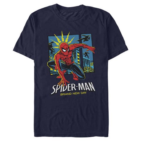 Mens Marvel Spider-Man Brand New Day Spidey Sense in Action T Shirt