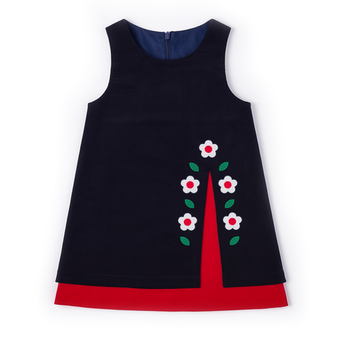 Corduroy Jumper With Flowers (Toddler, Little Kid)
