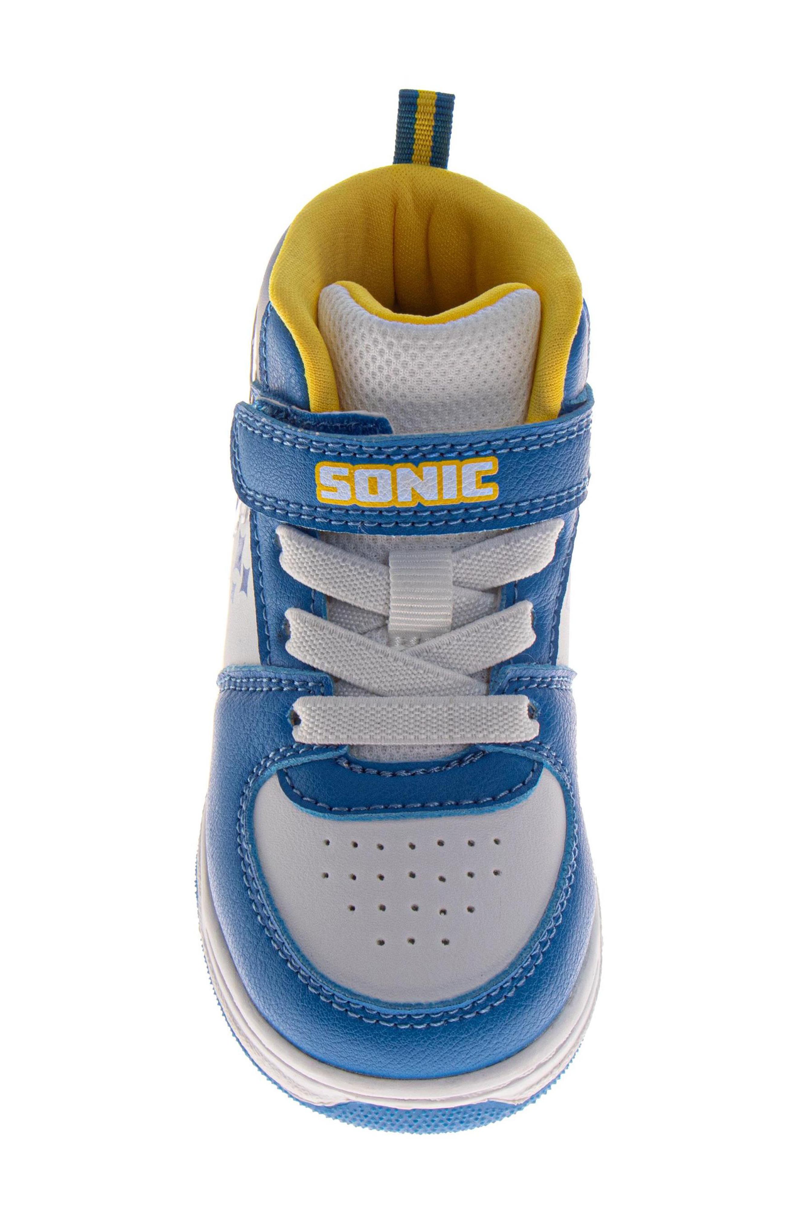 Kids' Sonic the Hedgehog High Top Sneaker, Alternate, color, BLUE