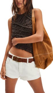 Free People Pink Sands Smocked Asymmetric Tank