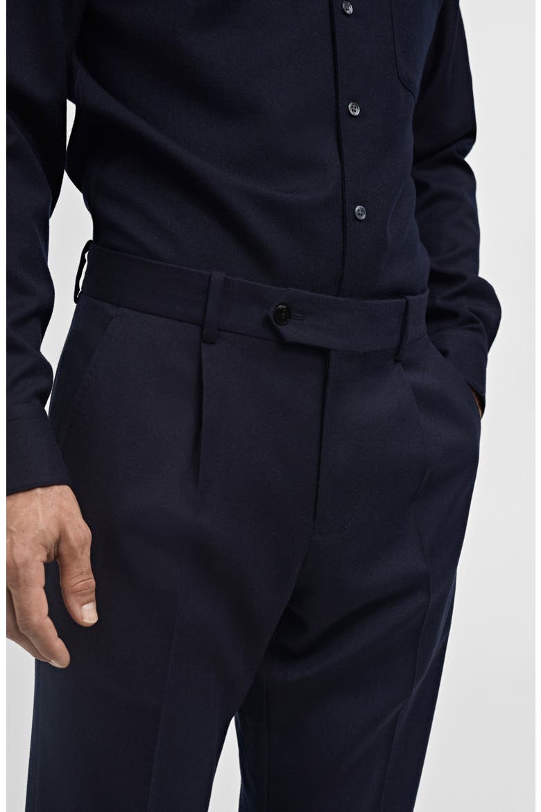 Slim Fit Virgin Wool Dress Pants, Alternate, color, DARK NAVY