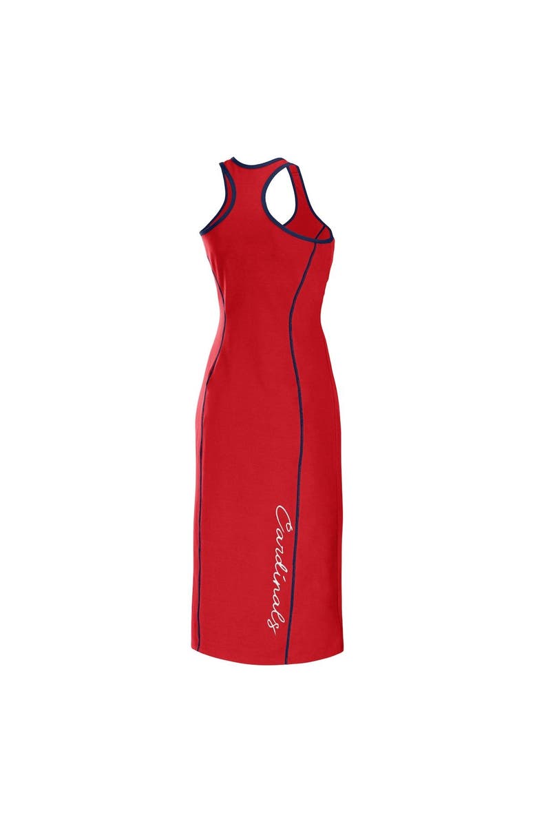WEAR by Erin Andrews Women's WEAR by Erin Andrews Red St. Louis Cardinals Racerback Tank Midi Dress, Alternate, color, 