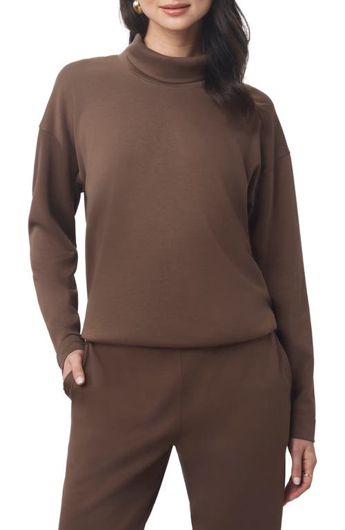 Splendid X @cellajaneblog Interlock Turtleneck Sweatshirt In Brown