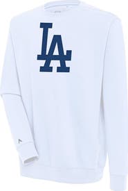 ANTIGUA Men's Antigua White Los Angeles Dodgers Victory Pullover Sweatshirt