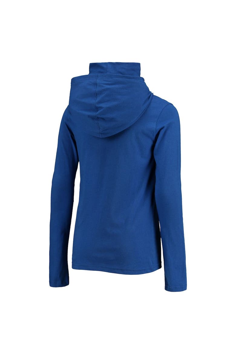 Youth Royal Florida Gators Blocker Sewn-in Gaiter Long Sleeve Hoodie T-Shirt, Alternate, color, Royal