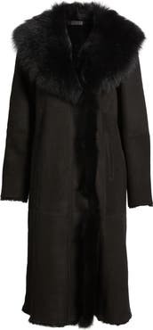 HiSO Libra Longline Genuine Shearling Coat