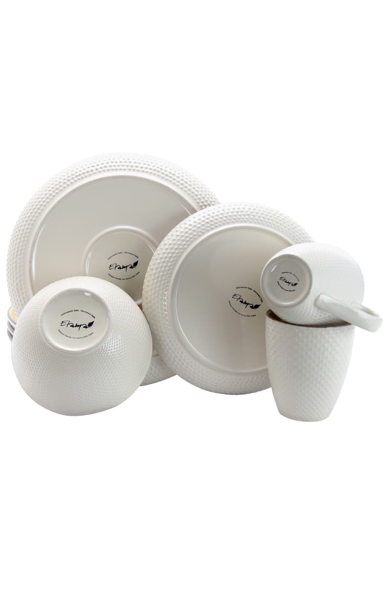 Elama Mellow-Yellow 16-Piece Dinnerware Set, Alternate, color, Yellow