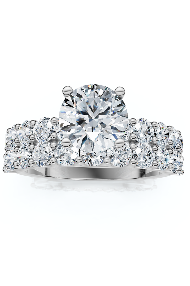 2 1/2Ct Celeste Diamond Engagement Ring Set 10K Gold Lab Grown, Main, color, 10k White Gold