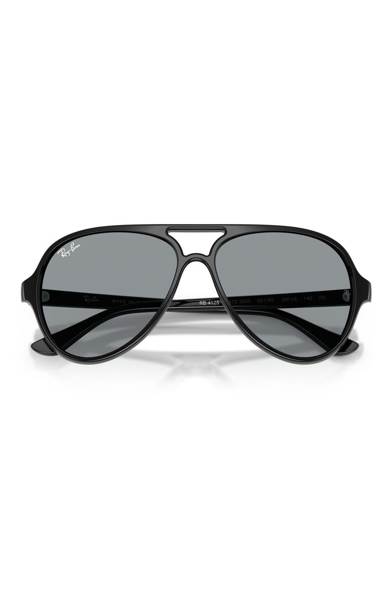 Cats 5000 59mm Pilot Sunglasses, Alternate, color, BLACK / GREY