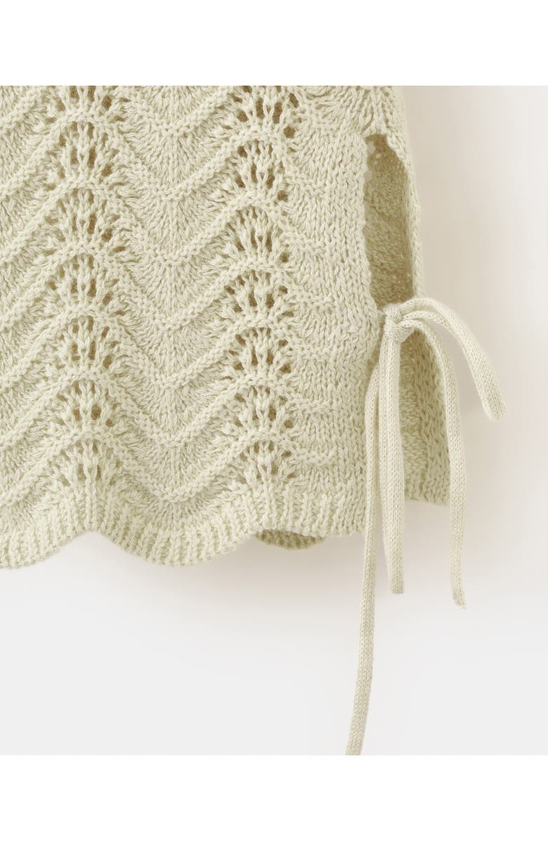 MANGO Mixed Open Stitch Long Sleeve Cotton Sweater, Alternate, color, Sand