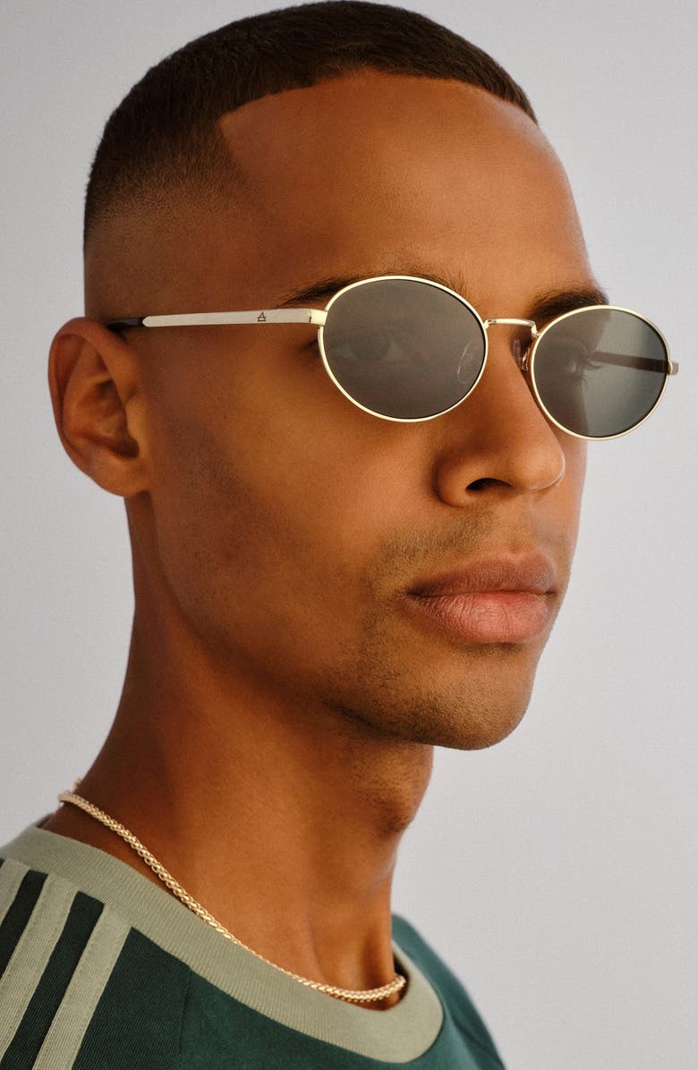 AIRE Ephermeris 56mm Oval Sunglasses, Alternate, color, Gold / Khaki Mono
