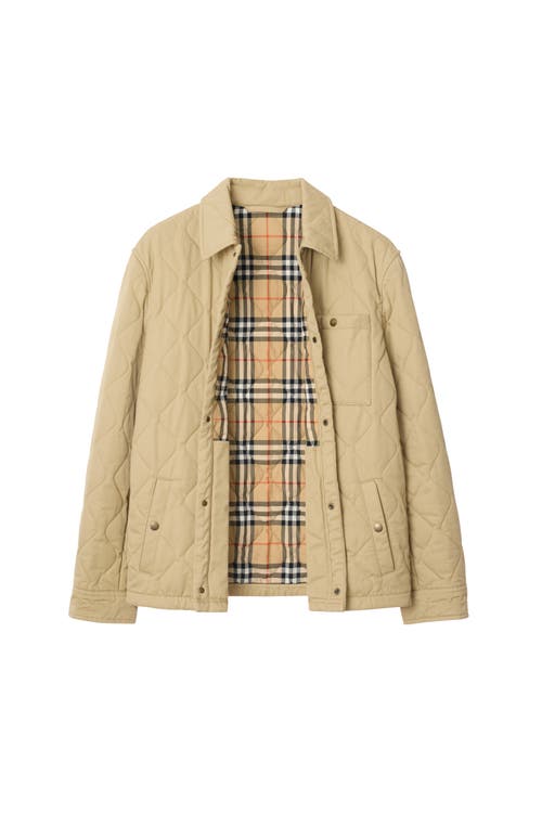 Burberry Collared Quilted Jacket Front Pocket