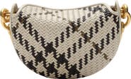 Burberry Bridle Check Basket Weave Lambskin Leather Clutch