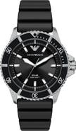 Emporio Armani World Explorer Solar Silicone Strap Watch, 42mm