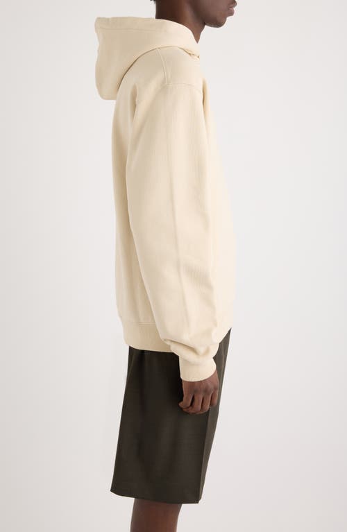 Jacquemus Le Hoodie Gros Grain Cotton Hoodie In Neutral
