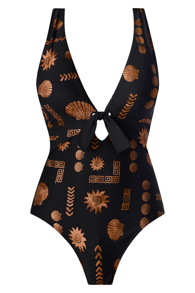 Clamdigger Halle One-Piece Swimsuit, Alternate, color, BLACK/ MULTI