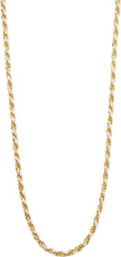 Argento Vivo Sterling Silver Rope Chain Necklace