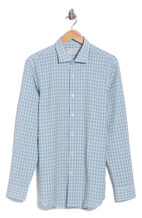 Slim Fit Performance Plaid Dress Shirt