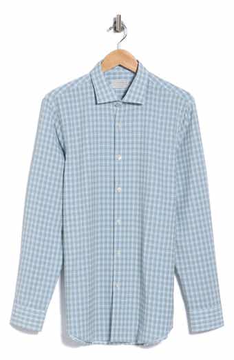 Slim Fit Performance Plaid Dress Shirt