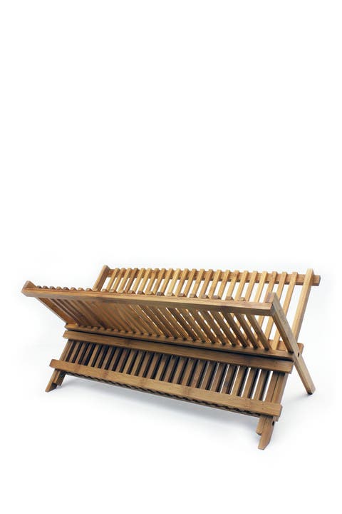 Natural Bamboo Plate Rack