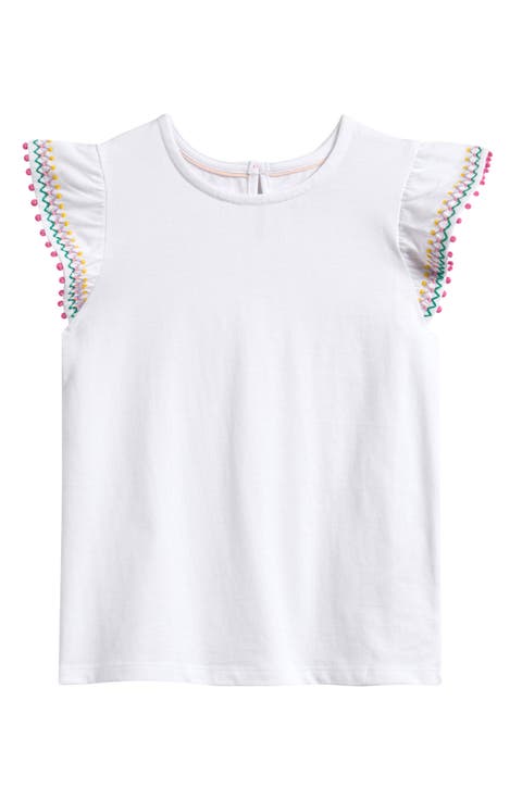Kids' Pom Detail Cotton Top (Toddler, Little Kid & Big Kid)